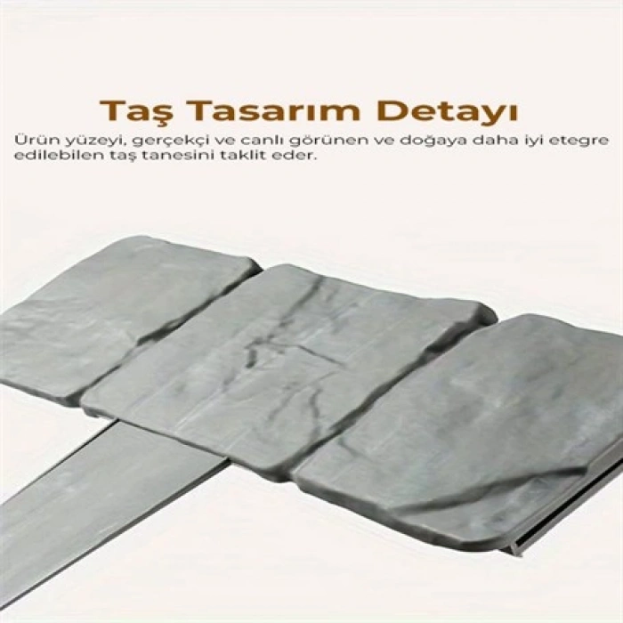 3LÜ TAŞ GÖRÜNÜMLÜ BAHÇE ÇİTİ