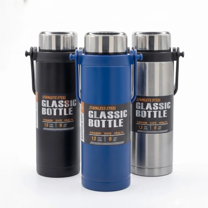 3502 - 800 ML Çelik Termos - Gümüş