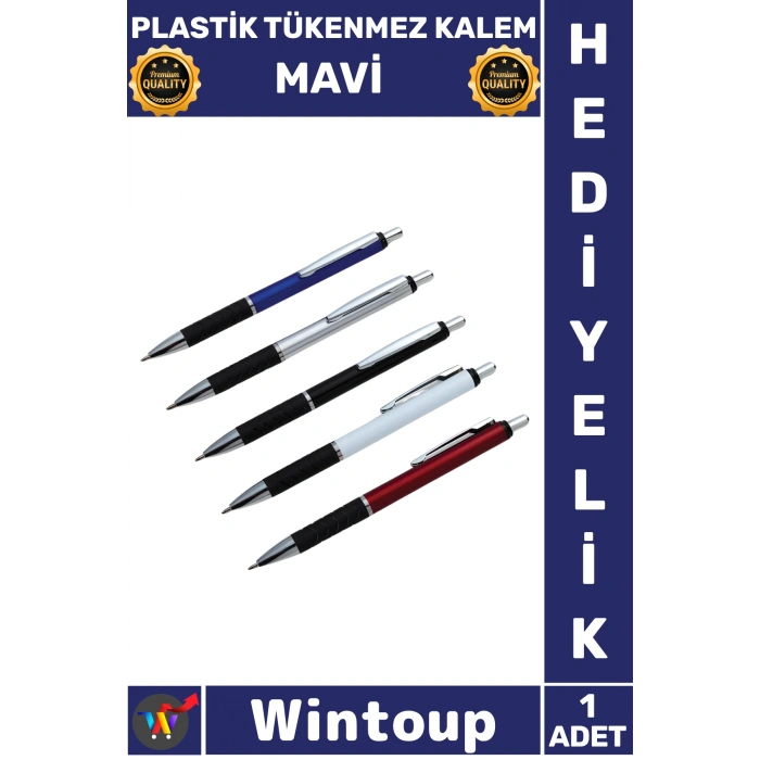 #Kalem Ergonomik Şık Ofis Okul Kırtasiye Kaliteli Yazım Konforlu Plastik Tükenmez Kalem Mavi