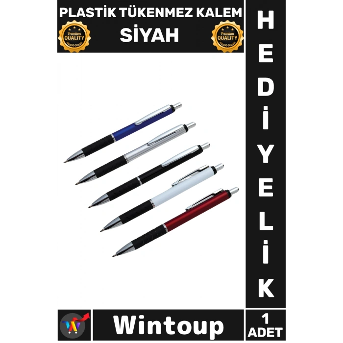 #Kalem Ergonomik Ofis Kırtasiye Şık Kaliteli Konforlu Yazım Gereci Plastik Tükenmez Kalem Siyah