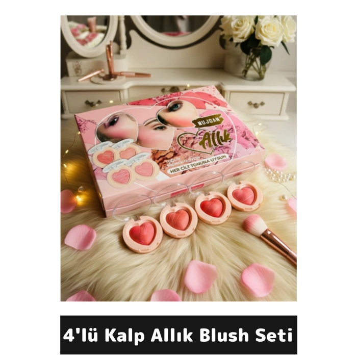 4lü Kalp Allık Blush Seti