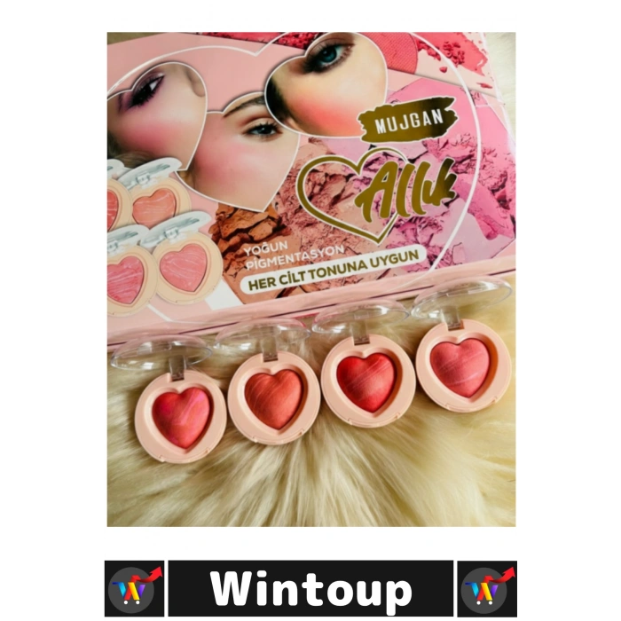 4lü Kalp Allık Blush Seti