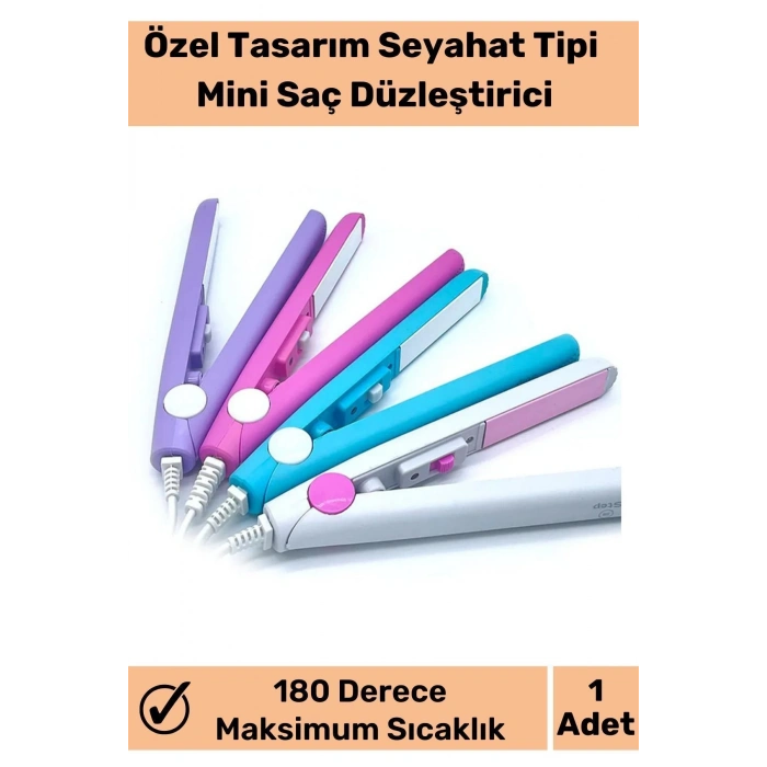 Özel Üretim Farklı Renk Seçenekleriyle Seyahat Tipi Mini Saç Düzleştirici