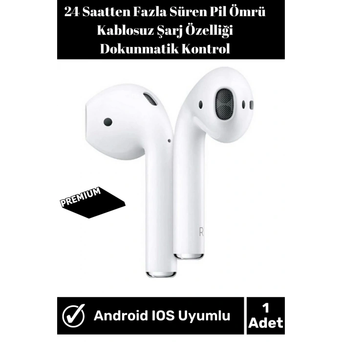 IPhone14 PROMAX Uyumlu 2.nesil A Kalite Beyaz Bluetooth Kablosuz Kulaklık