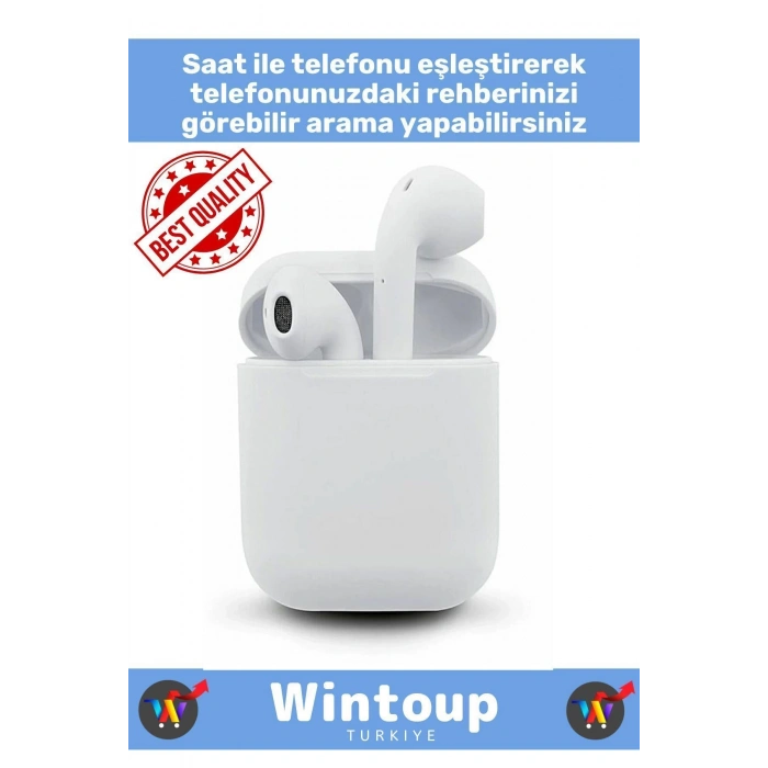 Xiaomi Modellerle Uyumlu Bluetooth Kulaklık I12 Arama Özellikli Tws Dokunmatik Hd Ses Mikrofon