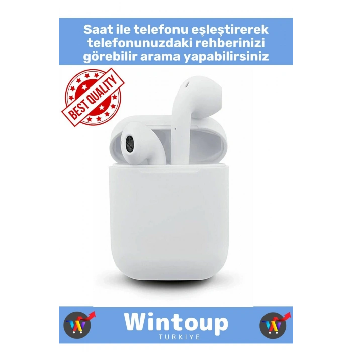IPhone11 PRO Uyumlu Bluetooth Kulaklık i12 Arama Özellikli Tws Dokunmatik Hd Ses Mikrofon