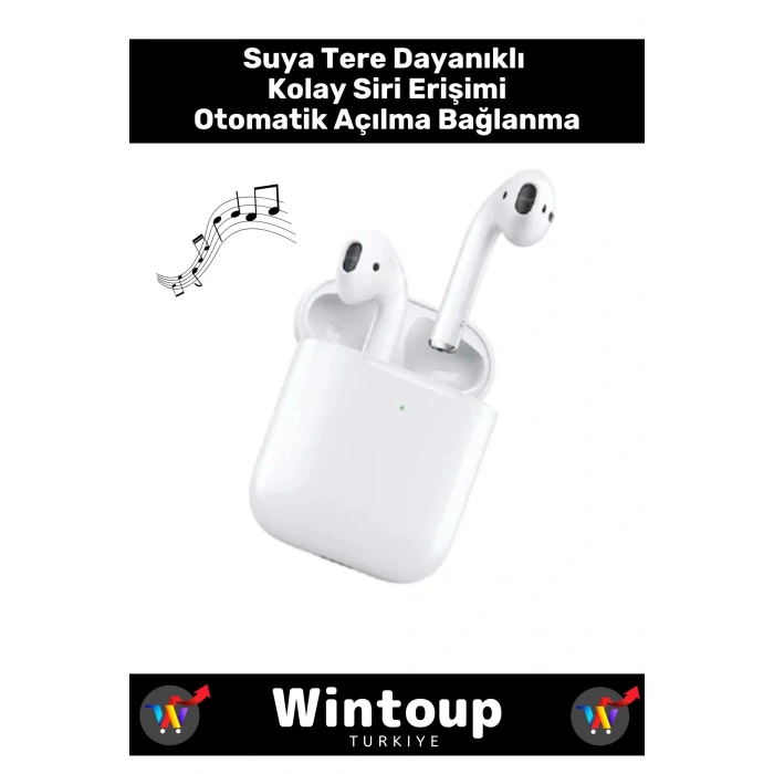 IPhone13 Uyumlu 2.nesil A Kalite Beyaz Bluetooth Kablosuz Kulaklık