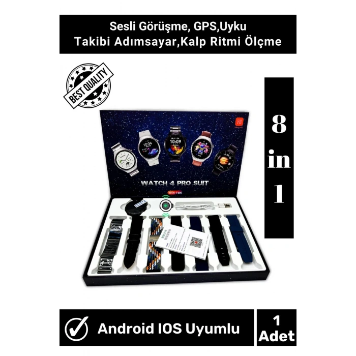 Xiaomi Tüm Modellerle Uyumlu Watch 4 Yeni Model Akıllı Saat Sesli Görüşme Adımsayar