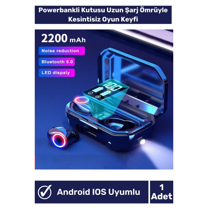 M12 Bluetooth Oyuncu Kulaklık ENC Mod Aktif Ios Android Tüm Telefonlara Uyumlu Bluetooth Kulaklık