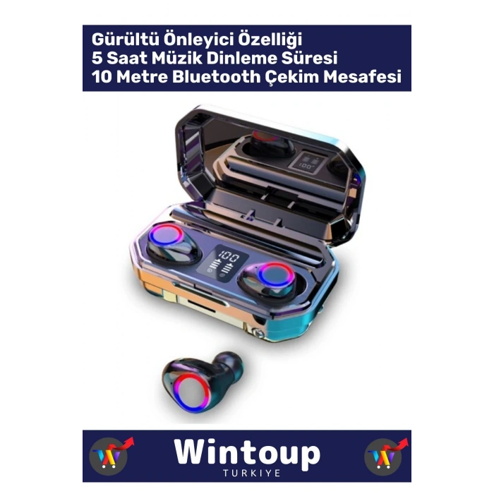 M12 Bluetooth Oyuncu Kulaklık ENC Mod Aktif Ios Android Tüm Telefonlara Uyumlu Bluetooth Kulaklık