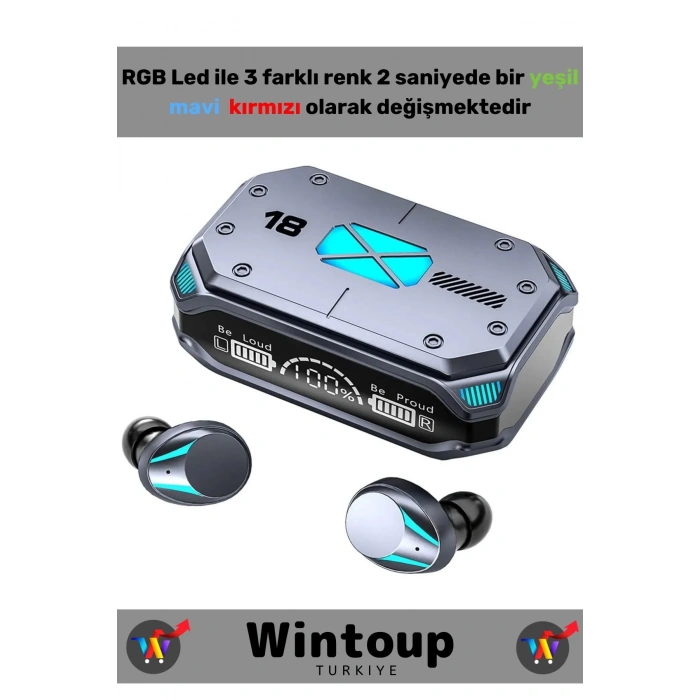 Honor Modellerle Uyumlu M41 Gürültü Önleyici Rgb Yüksek Bass Bluetooth V5.3 Kulaklık