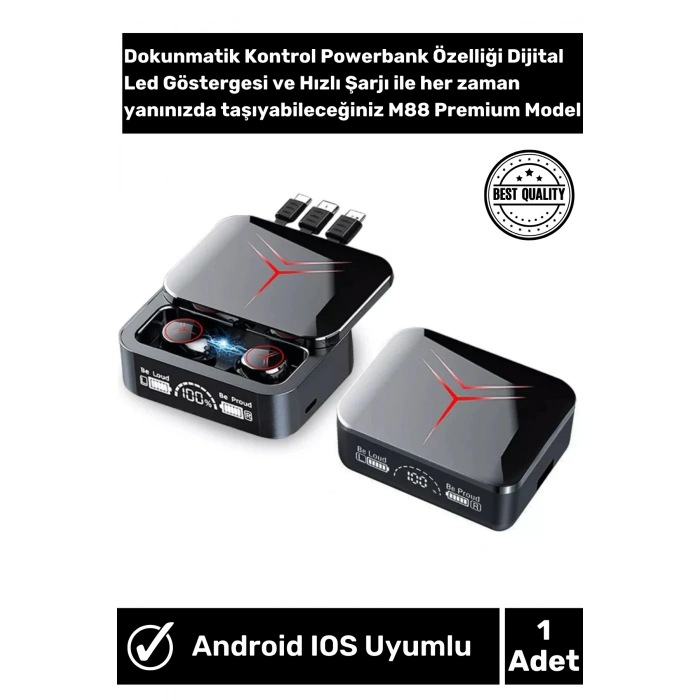 Tws Kablosuz Kulaklık Stereo Ses Kalitesi Bluetooth V5.3 Uyumlu Kulaklık