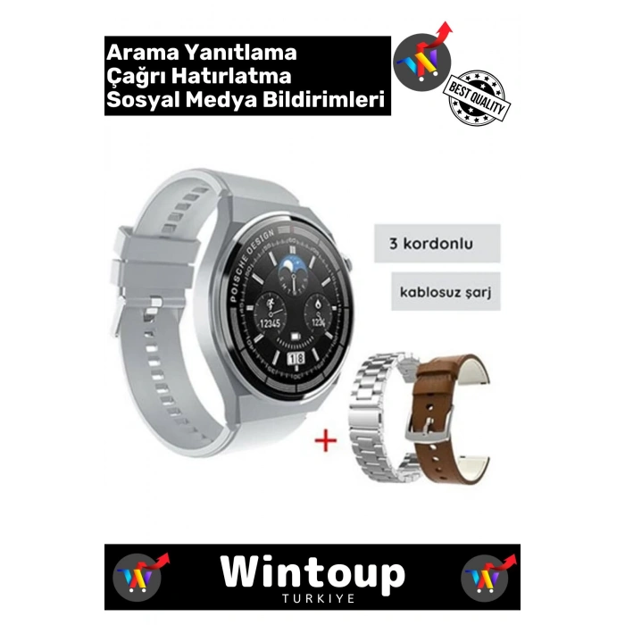 Gt3 Max Akıllı Kol Saati 1.45 Yüksek Çözünürlüklü Renkli Ekran Nfc Akıllı Saat