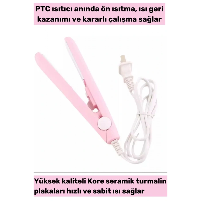 Seyahat Tipi Mini Saç Düzleştirici Taşınabilir Düzleştirici Seramik Mini Düzleştirici