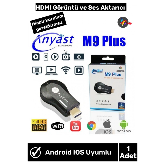 M9plus Kablosuz Görüntü Ve Ses Aktarıcısı Hdmı Giriş Versiyon 3