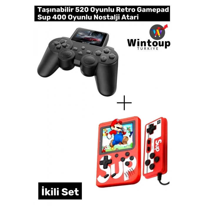 S10 Gamepad Retro Oyun Konsolu 520 Klasik Oyun Yüklü Tvye Bağlanabilir Mini Atari Set