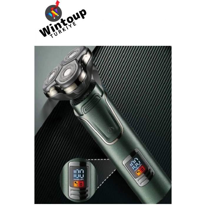 Özel Üretim 3in1 Tıraş Makinesi Dijital Göstergeli 3 Başlıklı Tıraş Makinesi Erkek Bakım