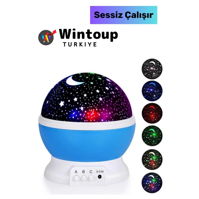 Projektörlü Yansıtmalı Çocuk Bebek Odası Gece Lambası