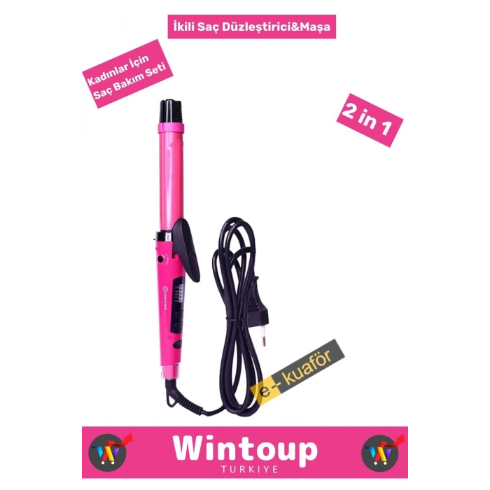 Kadın İkili Saç Düzleştirici&Şekillendirici Kadın Saç Bakım Seti