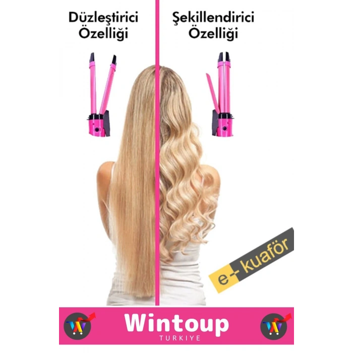 Kadın İkili Saç Düzleştirici&Şekillendirici Kadın Saç Bakım Seti