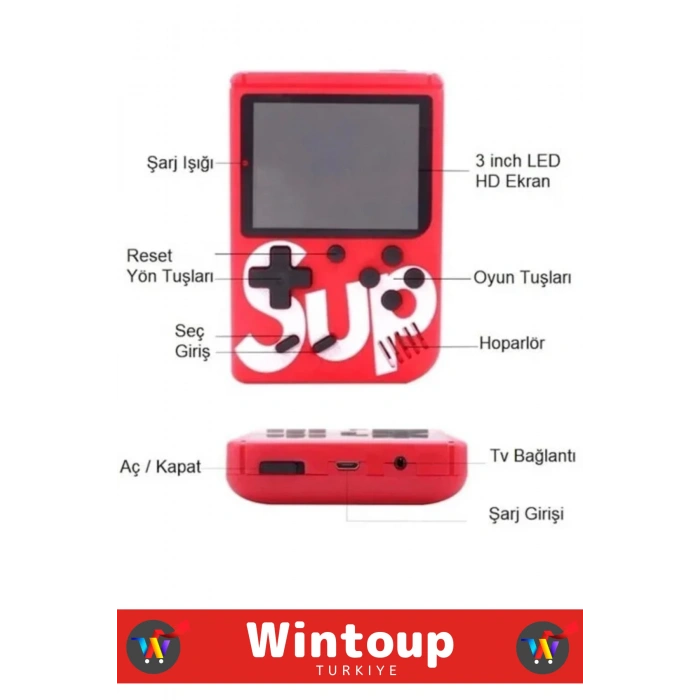 Çift Kol 400 Nostalji Oyunlu Mini Atari Gameboy&Gamebox Oyun Konsolu Gameboy Atari Nintendo..