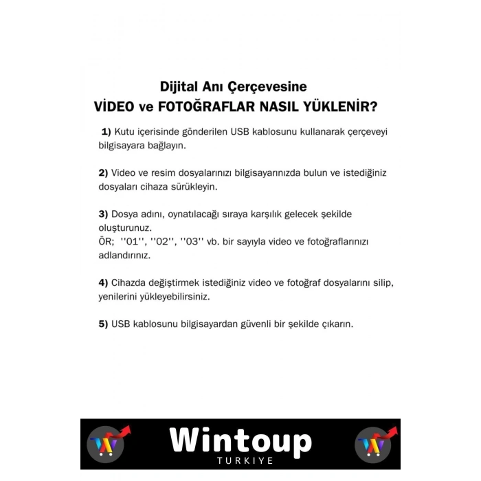 Dijital Anı Çerçevesi 7 Inch IPS Ekran Dijital Fotoğraf Çerçevesi + Video + mp3 Oynatma /