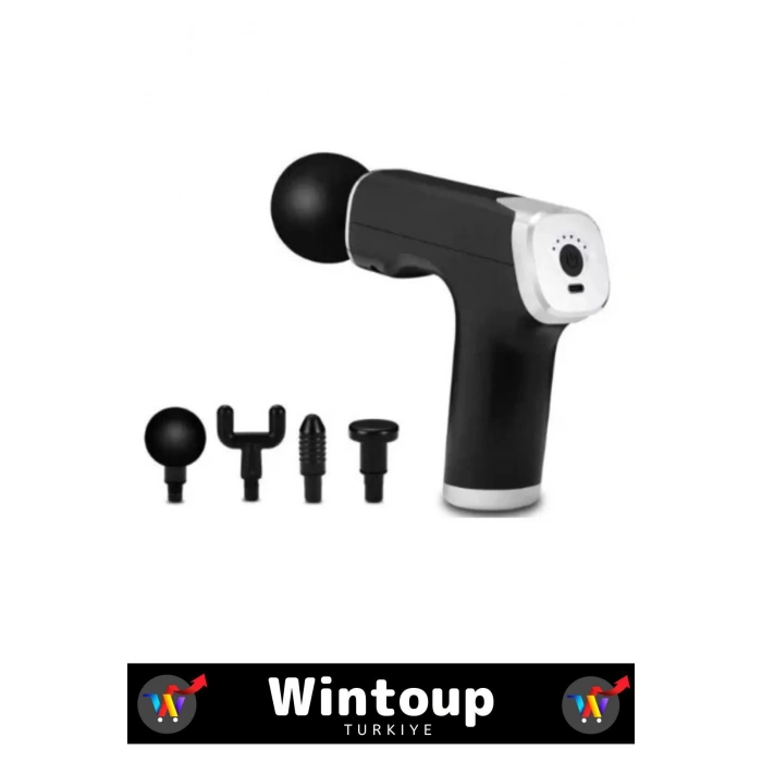 Mini Professional Massage Gun and Massager with 4 Heads Gun Fascial Massage Gun