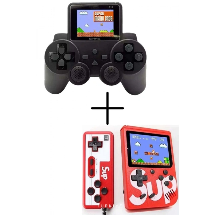 Taşınabilir Minibox Retro Gaming Set Nostalji Mini Retro Gamestick Set