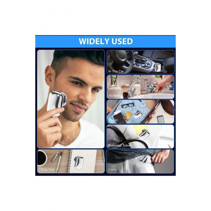 Mini Shaver Sıfır Sakal Taşınabilir Şarjlı Tıraş Makinesi Ipx6 Korumalı (4172) alithestereo