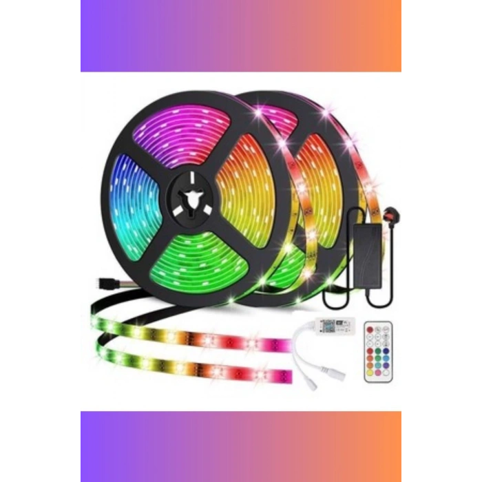 5 Metre LED şerit Bluetooth RGB Uzaktan Kumandalı