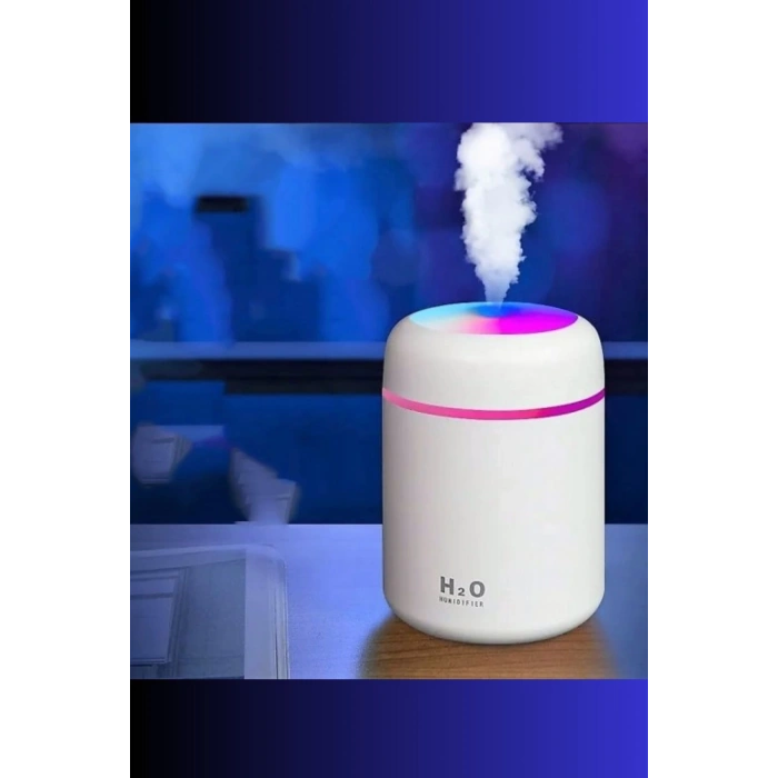 H2O Humidifier Oda Araç Aroma Difüzörü Buhar Makinesi Işıklı Hava Nemlendirici
