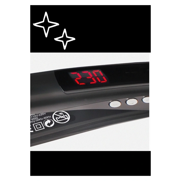 Profesyonel Isı Ayarlı LCD Ekran Saç Düzleştirici Straightener Hair