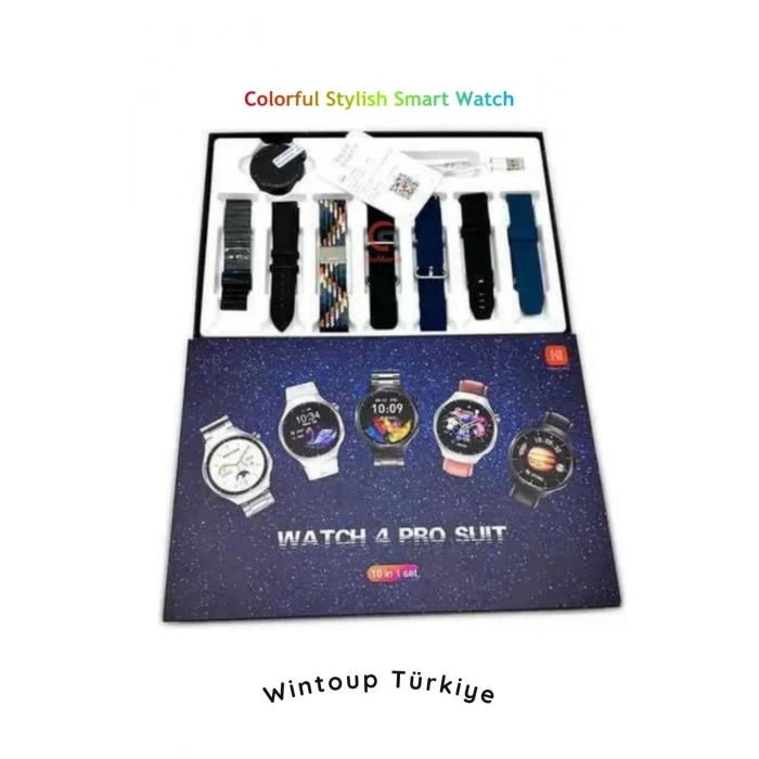 Watch 4 Pro Suit 7 Kordonlu Tüm Cihazlara Uyumlu Sesli Görüşme Bildirim Akıllı Saat