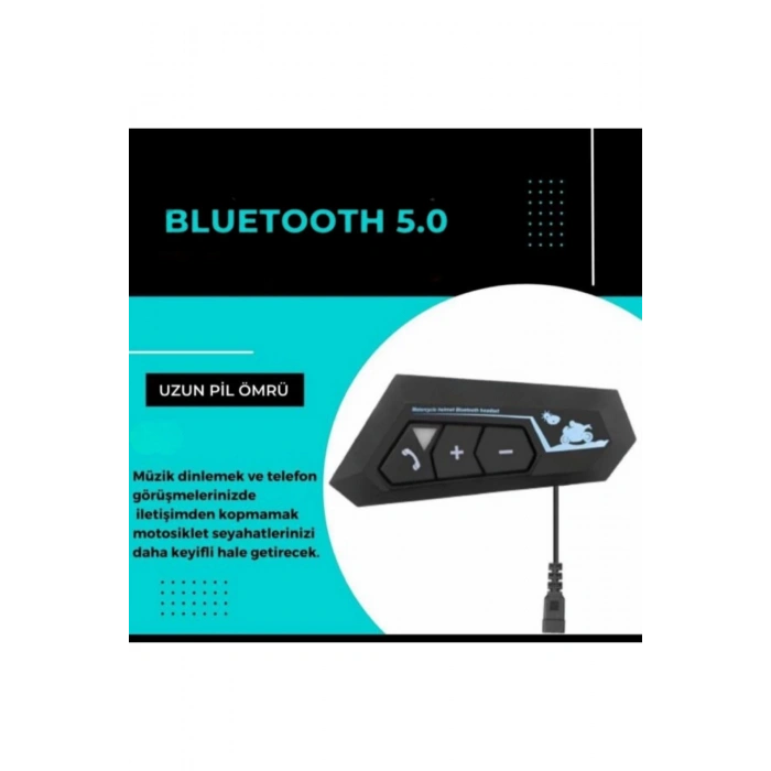 Motosiklet Kask Kulaklığı İntercom Interkom Konuşma&Dinleme Özellikli Bluetooth V5