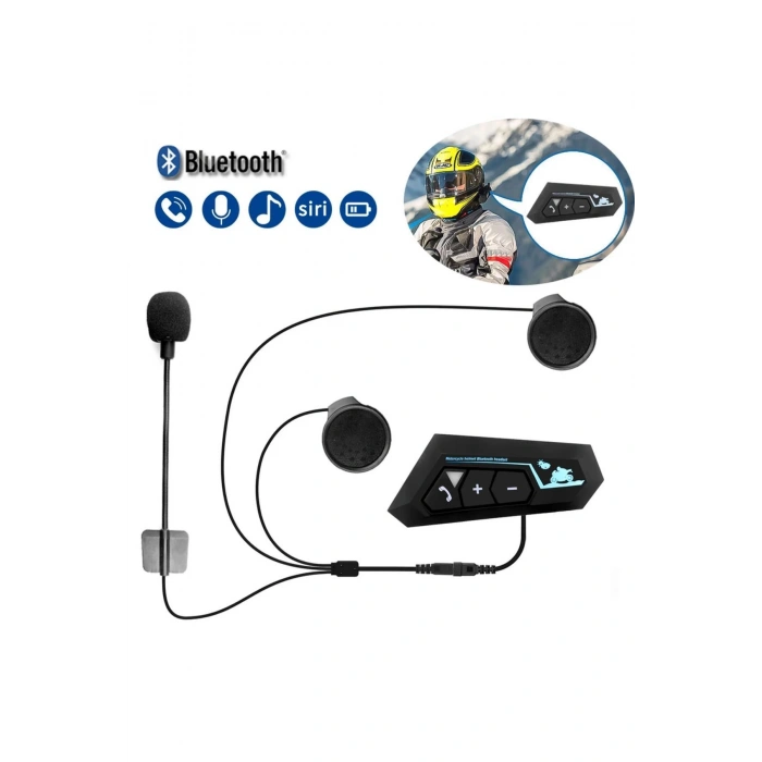 Motosiklet Kask Kulaklık Bluetooth V5 Bluetooth Intercom Motorsiklet Kulaklığı