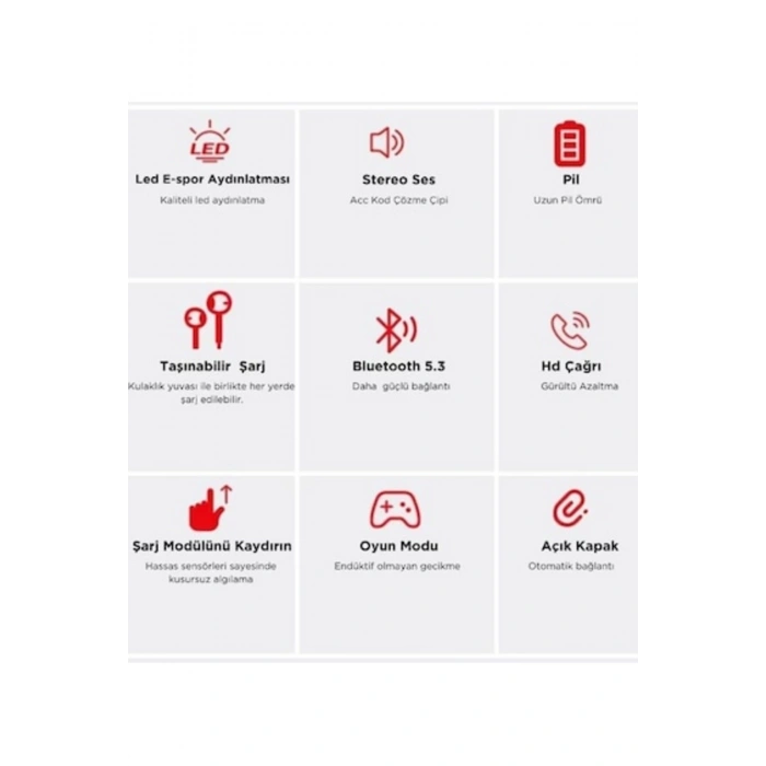 Xiaomi Redmi Note 12 Pro Uyumlu M80 Powerbank ve Anc özellikli bluetooth kulaklık