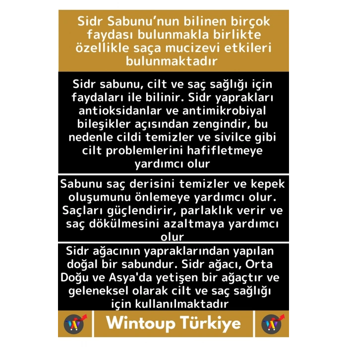 Özel %100 Doğal Bitkisel Güzel Kokulu El Yüz Saç Vücut Cilt Orijinal Sidr Sabunu 120 Gram 2 Adet
