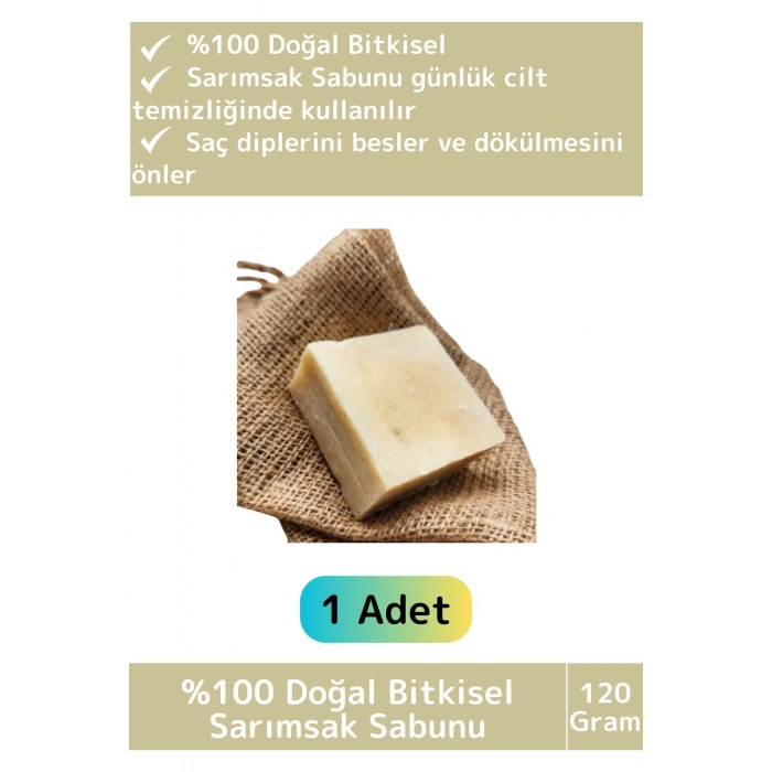 Özel %100 Doğal Bitkisel Güzel Kokulu El Yüz Saç Vücut Cilt Orijinal Sarımsaklı Sabun 120 Gram