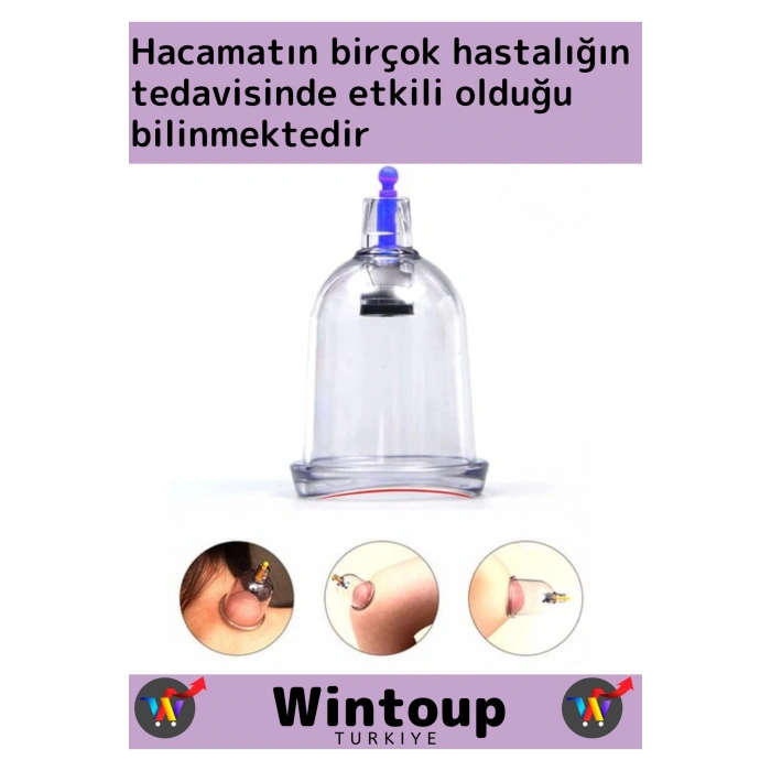 Özel Üretim Yüksek Kaliteli Vakumlu 7 Numara Hacamat Kupası 10 Adet