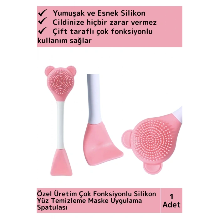 Premium Tasarım Çok Amaçlı Makyaj Esnek Yumuşak Silikon Yüz Temizleme Maske Uygulama Fırça&Spatulası