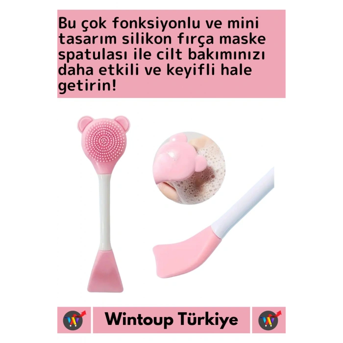 Premium Tasarım Çok Amaçlı Makyaj Esnek Yumuşak Silikon Yüz Temizleme Maske Uygulama Fırça&Spatulası
