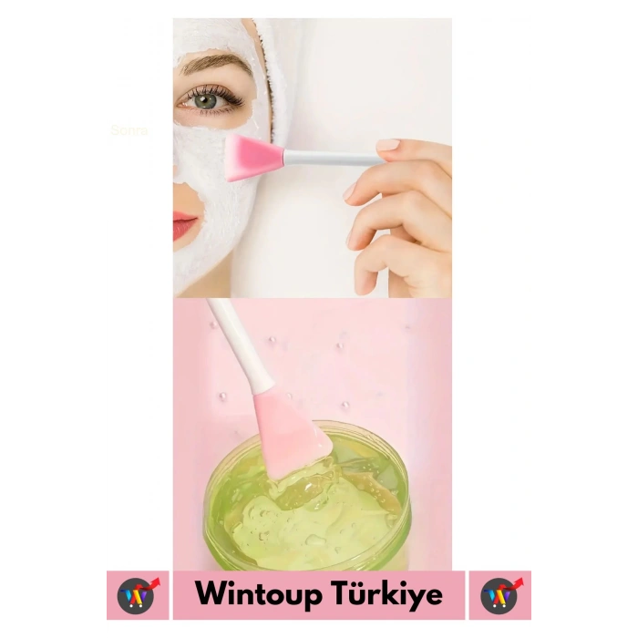 Premium Tasarım Çok Amaçlı Makyaj Esnek Yumuşak Silikon Yüz Temizleme Maske Uygulama Fırça&Spatulası