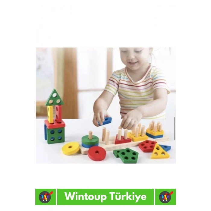 Premium Zeka Geliştirici Eğitici Öğretici Kişisel Gelişim Çocuk Ahşap 20+1 Geometrik Şekiller Oyunu