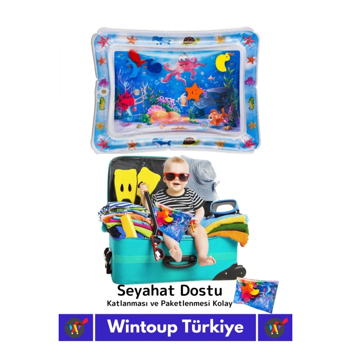 Özel Üretim BPA İçermeyen Bebek Aktivite Oyuncağı Emekleme Zamanı Yatak Minder Su Oyun Matı