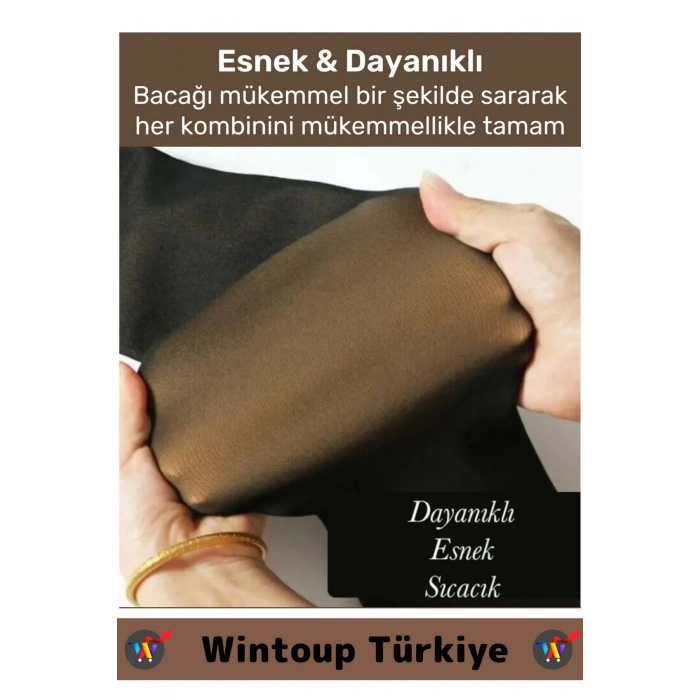 Premium Toparlayıcı Korse Etkili Esnek Sıcak Tutan Peluş İçli Termal Ten Görünümlü Tayt Çorap