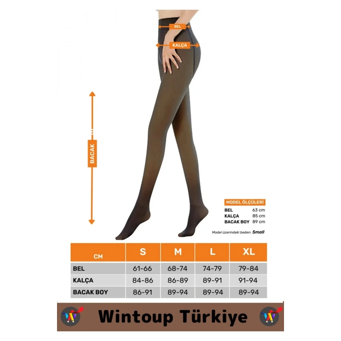 Premium Toparlayıcı Korse Etkili Esnek Sıcak Tutan Peluş İçli Termal Ten Görünümlü Tayt Çorap