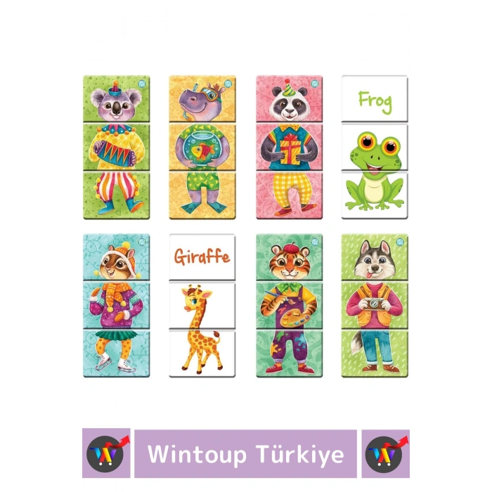 Premium Eğitici Zeka Dil Geliştirici Çocuk El Göz Koordinasyon Animals Mix & Match Karıştır Eşleştir