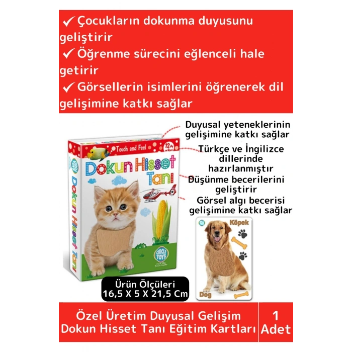 Premium Eğitici Duyusal Gelişim Görsel Algı Eğlenceli Öğrenme Çocuk Dokun Hisset Tanı Eğitim Kartlar