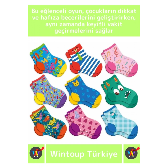 Premium Eğitici Zeka El Göz Kordinasyonu Geliştirici Eğlenceli Çocuk Kayıp Çoraplar Eşleştirme Oyunu