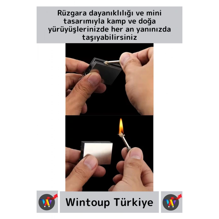 Premium Taşınabilir Pratik Kamp Doğa Av Günlük Rüzgarda Sönmez Zippo Benzin Metal Kibrit Anahtarlık